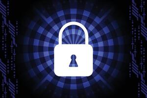 Keywords lock technology network futuristic background vector