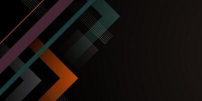 Abstract futuristic dark background overlap layer pattern design. Arrow and lines background concept. Dark style. vector