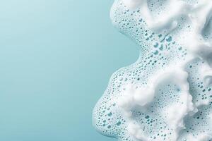 Abstract blue foam texture on a soft background photo