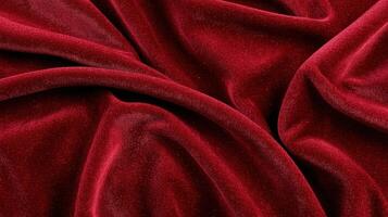 Luxurious red velvet fabric texture background photo