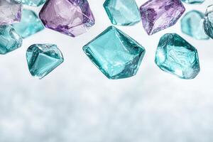 Sparkling gemstones in vibrant colors photo