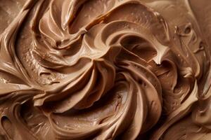 Smooth and creamy chocolate swirl texture photo