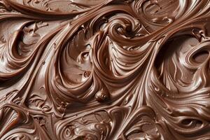 Smooth and creamy chocolate swirls photo