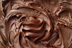 Smooth and creamy chocolate swirl texture photo