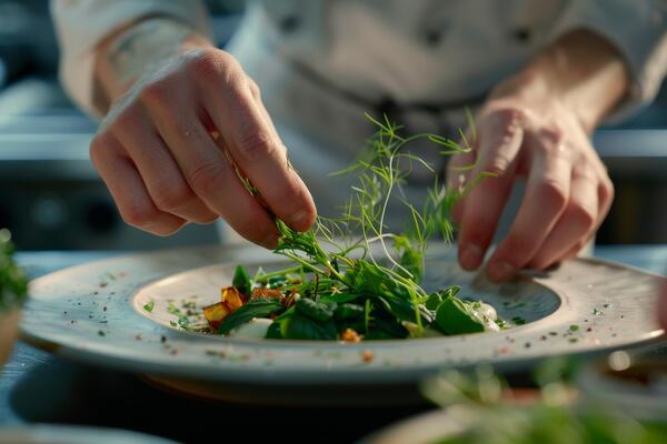 Preparing a fresh and healthy salad