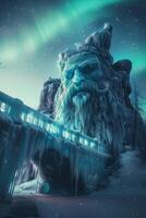 Frozen Mythical Creature in Winter Wonderland photo
