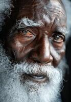Weathered Face of Elderly Man photo