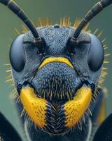 Extreme close up of a vibrant insect photo
