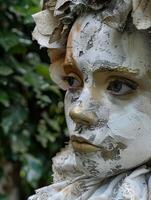 Mysterious face in nature photo