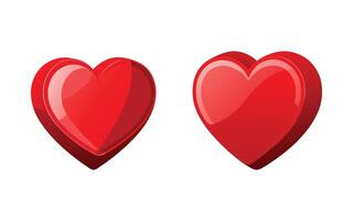 Red color 3d Heart shape Love Icon Symbol element for Lovely template design for valentine day,3d red love shape vector