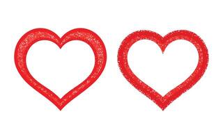 Red color Heart Shaped Border for valentine card romantic love icon design element, Red color love Shaped Border vector