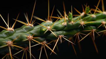 Close up of a cactus spine showing intricate details photo