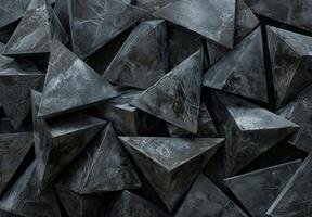 Abstract geometric shapes with a metallic texture photo