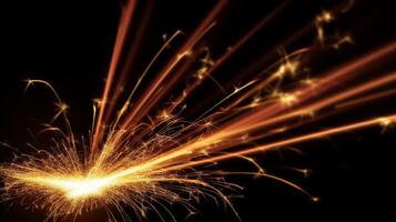 Sparkling Firework Display on a Dark Background photo