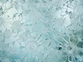 Abstract view of frozen ice patterns photo