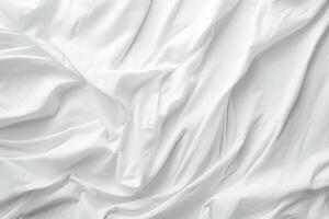 Smooth white fabric texture with elegant drapes photo