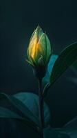 Glowing Flower Bud at Twilight photo