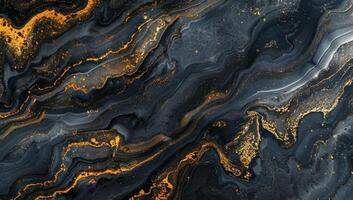 Abstract gold and black marble texture photo