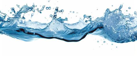Dynamic Water Splash Isolated on White Background photo