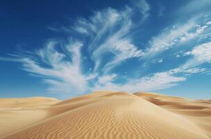 Sweeping Desert Dunes Under a Dynamic Sky photo
