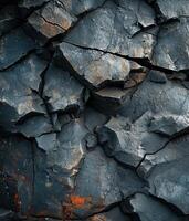 Close up Texture of Cracked Rock Surface photo