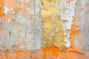 Peeling paint on an old wall photo