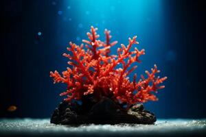 Vibrant Red Coral Underwater Scene photo