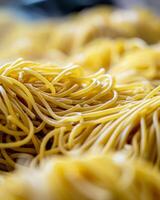 Close up of Fresh Uncooked Pasta photo
