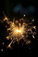 Sparkler Illuminating the Night photo