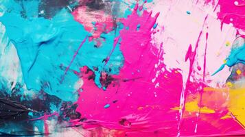 Vibrant abstract paint splatter background photo