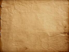 Vintage blank parchment paper texture background photo