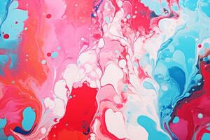 Vibrant Abstract Acrylic Paint Swirls photo