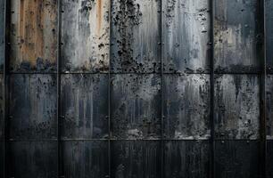 Rusty Metal Texture on Industrial Wall photo
