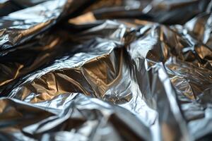 Close up of textured metallic material photo