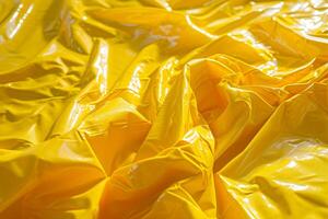 Vibrant Yellow Fabric Texture with Glossy Finish photo
