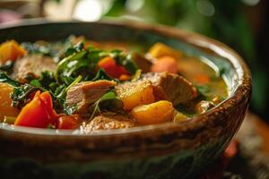 Hearty Homemade Stew with Vegetables and Meat photo