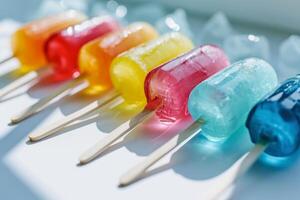 Colorful Popsicles on Ice photo