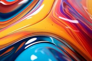 Vibrant Abstract Paint Swirls photo