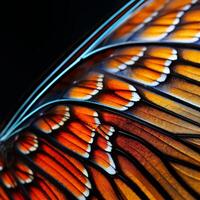 Close up of Monarch Butterfly Wing Patterns photo