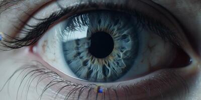 Extreme close up of a human eye photo