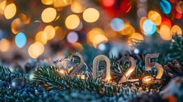 Sparkling New Year 2025 Celebration Background photo