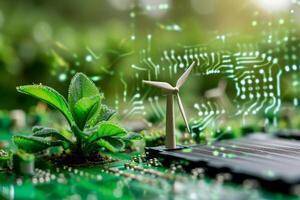 Sustainable Energy and Technology Concept photo
