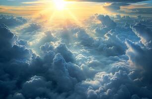 Sunrise Above the Clouds photo