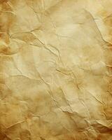 Textured old crumpled paper background photo
