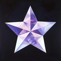 Shiny Star Shape on Dark Background photo