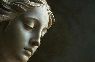 Close up of a Classical Sculptures Face photo
