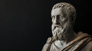 Ancient Philosopher Statue Profile View photo