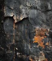 Close up Texture of Cracked and Weathered Rock Surface photo