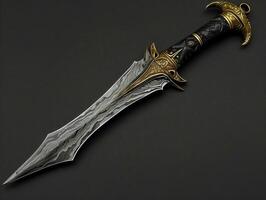 Ornate Dagger on Dark Background photo