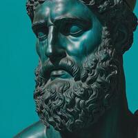 Close up of a Classical Bronze Statue photo
